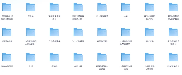 创业必备 小吃配方大全 详细技术教程+300个配方 网盘下载-六美分资源网