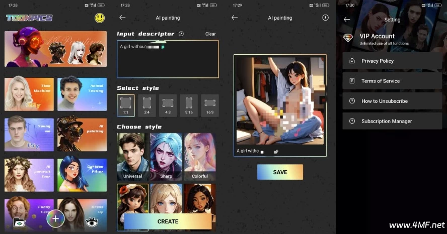 Toonpics v1.6.2 超强AI 无违禁词 解锁永久会员-六美分资源网