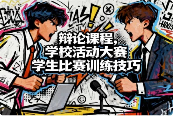 辩论课程，学校活动大赛学生比赛训练技巧-六美分资源网