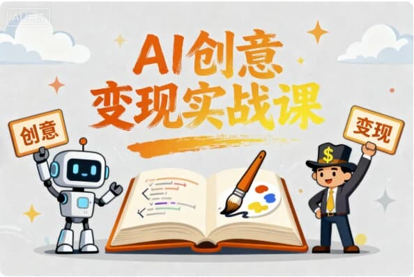 AI创意变现实战课 用人工智能让灵感变现金-六美分资源网
