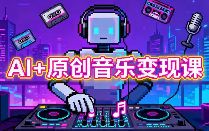 AI+原创音乐变现课，从创作到收益的完整指南-六美分资源网